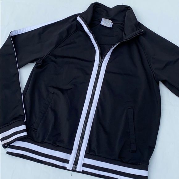 Champion nylon zip black jacket size Small EUC - Picture 2 of 9